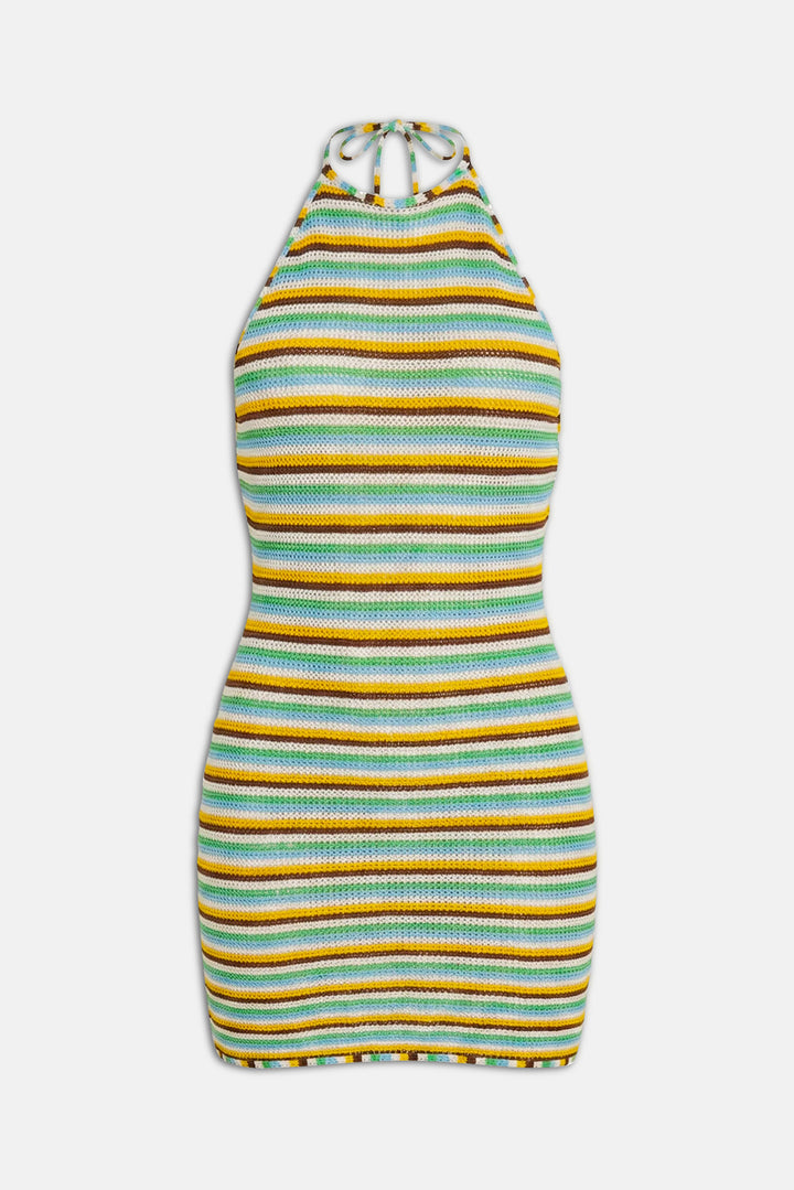 Annie Halter Mini Dress St. Barths Multistripe