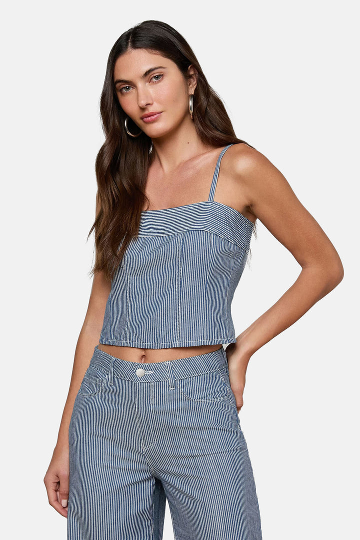Arlin Tank Azure Blue Stripe
