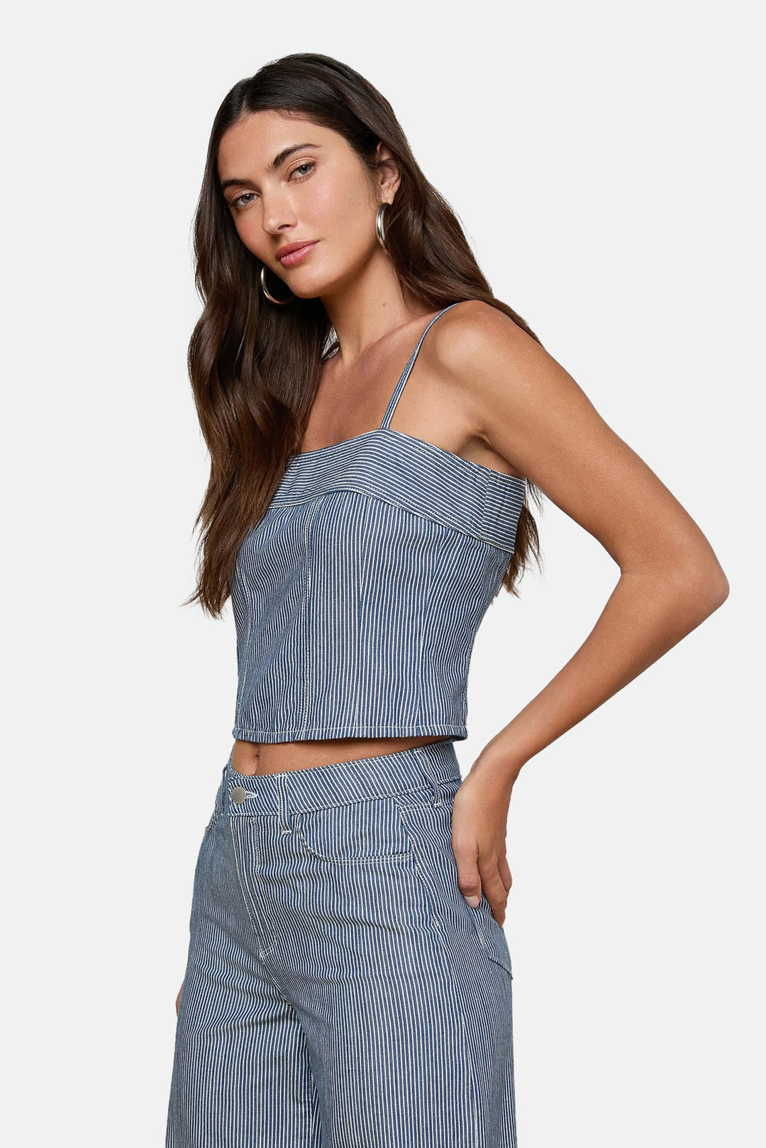 Arlin Tank Azure Blue Stripe