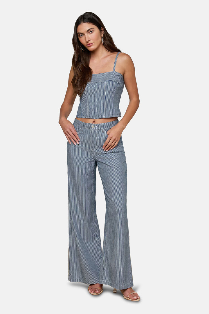 Arlin Tank Azure Blue Stripe