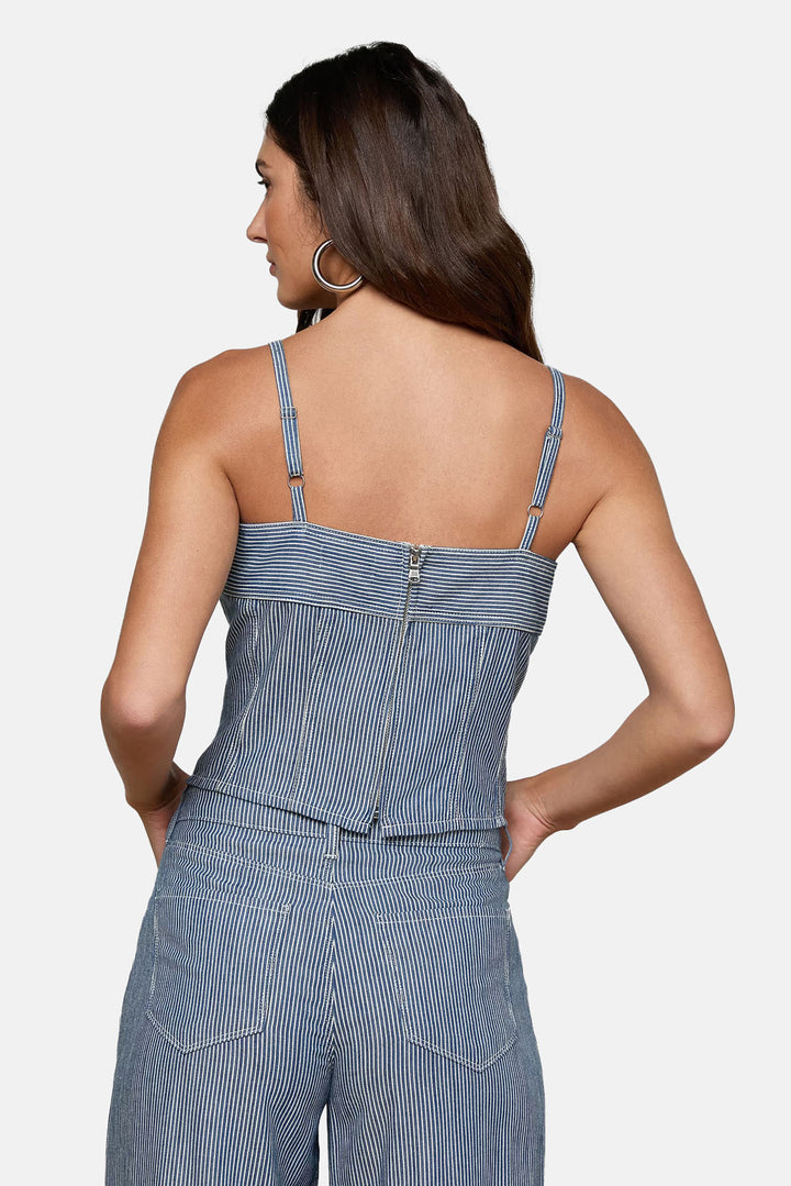 Arlin Tank Azure Blue Stripe