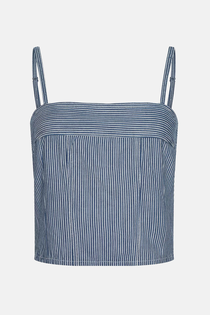 Arlin Tank Azure Blue Stripe
