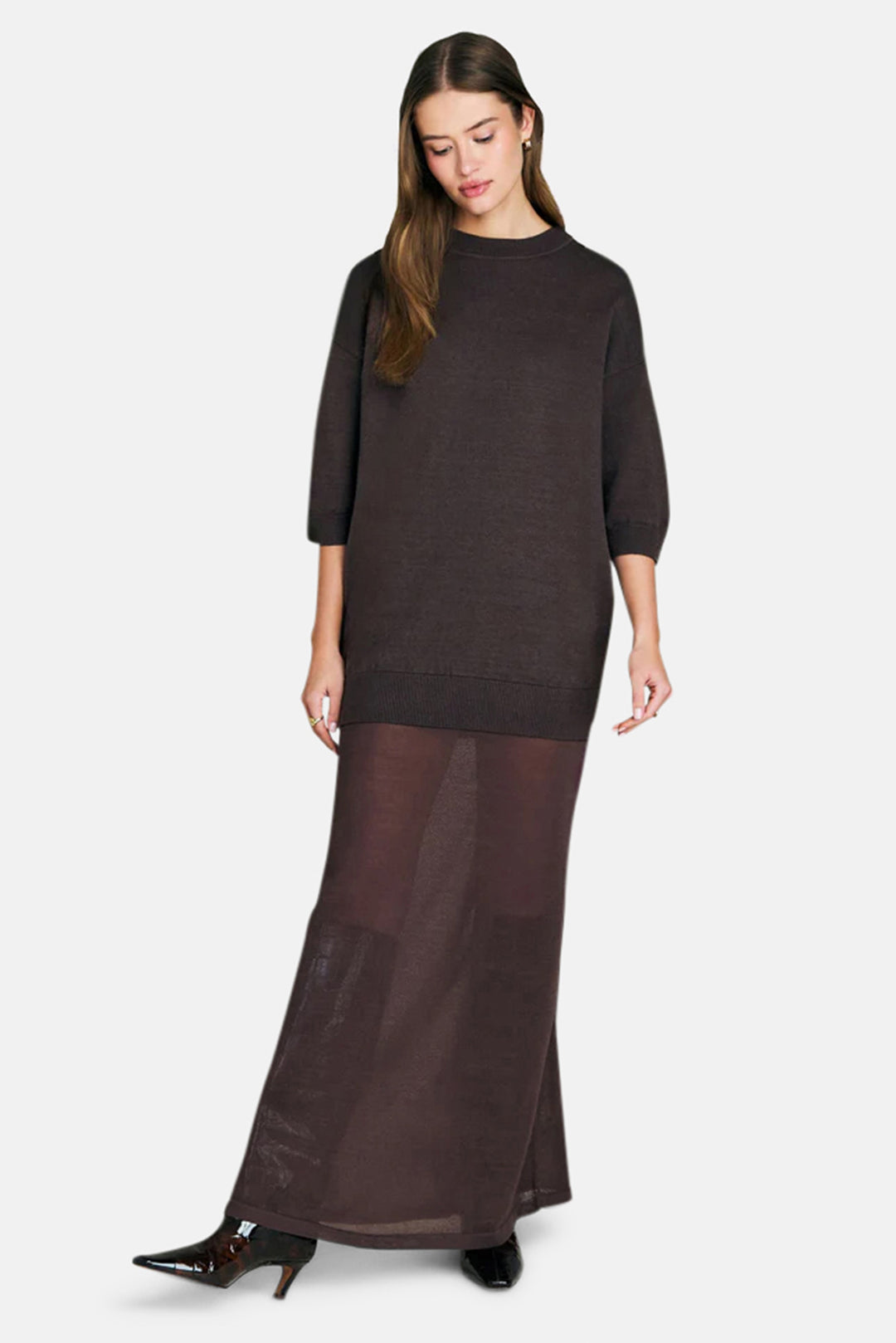 Arwen Maxi Dress Slate Brown