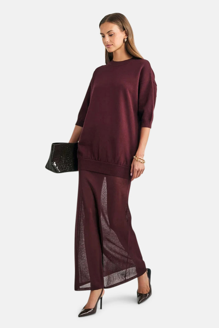 Arwen Maxi Dress in Bordeaux
