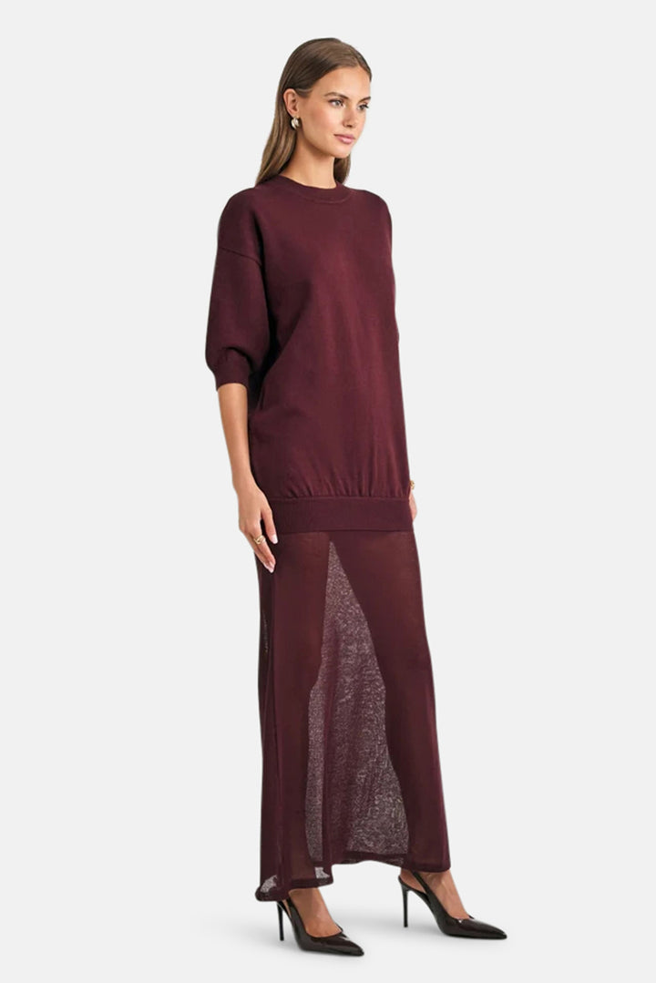 Arwen Maxi Dress in Bordeaux