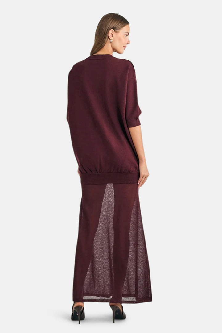 Arwen Maxi Dress in Bordeaux