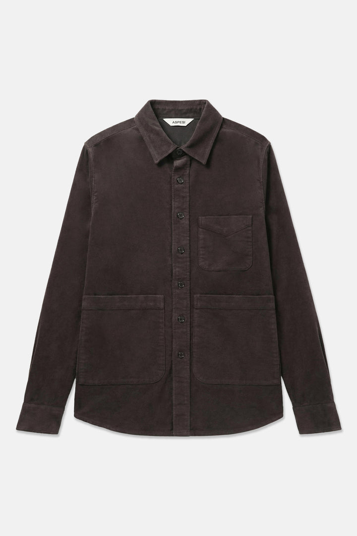 Heavy Twill Overshirt Brown