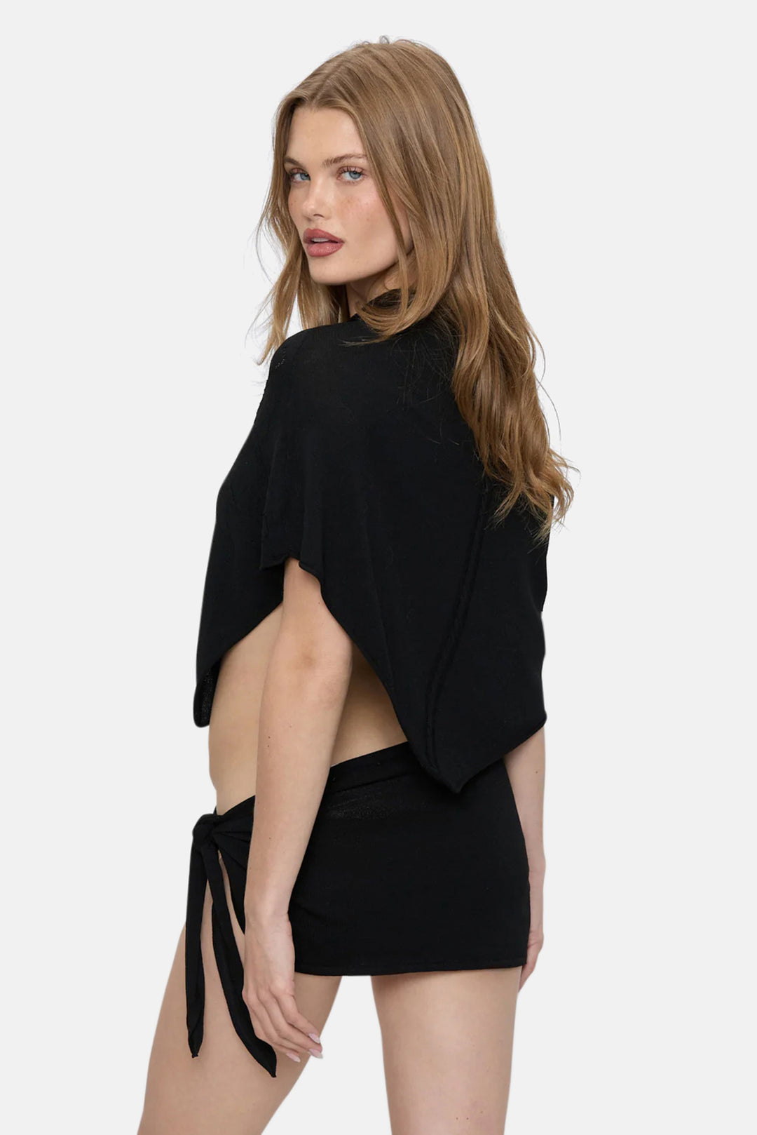 Atlas Knit Mini Skirt Black