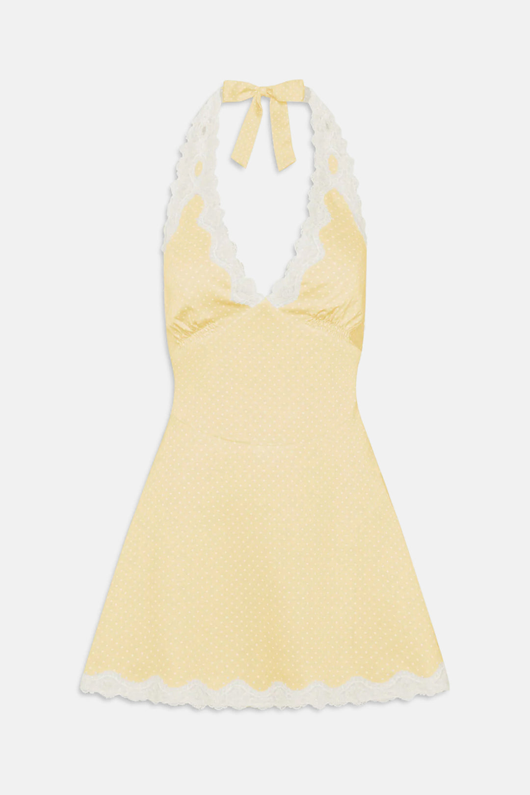 Audrey Satin Mini Dress Whipped Butter Dottie