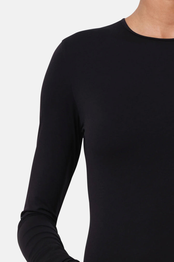 Aura Long Sleeve Bodysuit in Black
