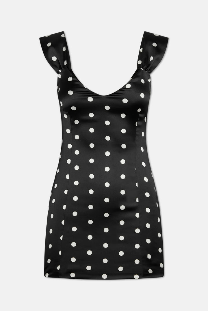 Aurabelle Sateen Mini Dress Domino