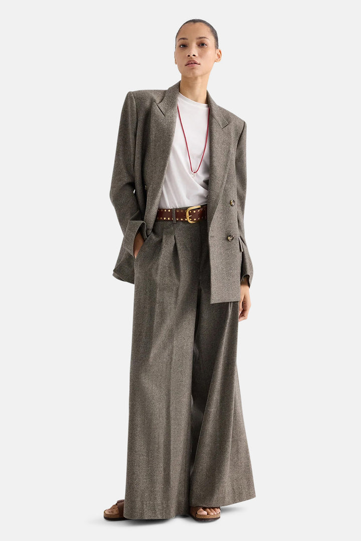 Avery Pant in Wool Cashmere Tea Multi