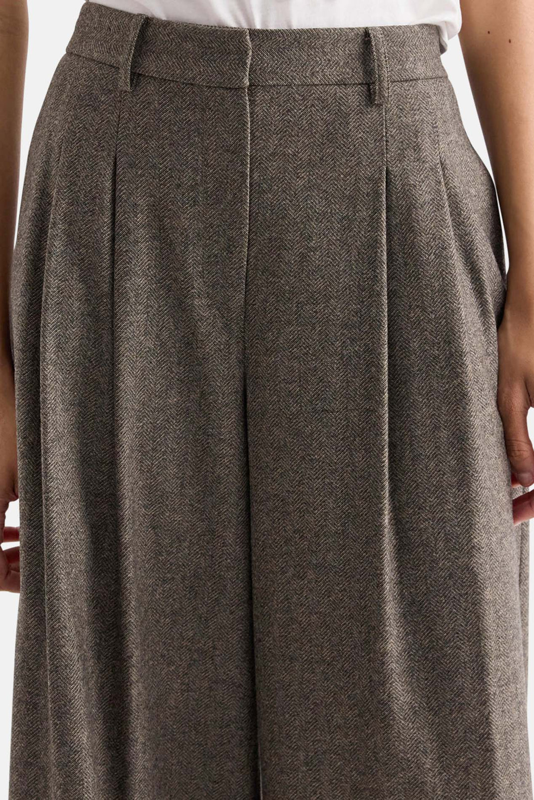Avery Pant in Wool Cashmere Tea Multi