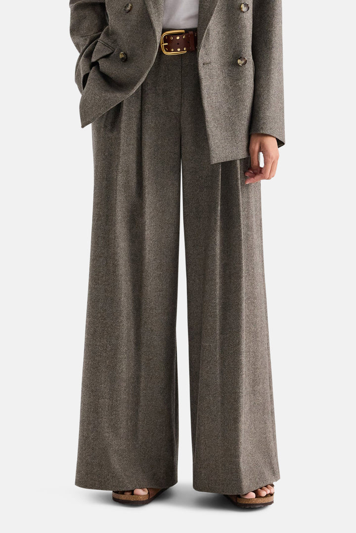 Avery Pant in Wool Cashmere Tea Multi