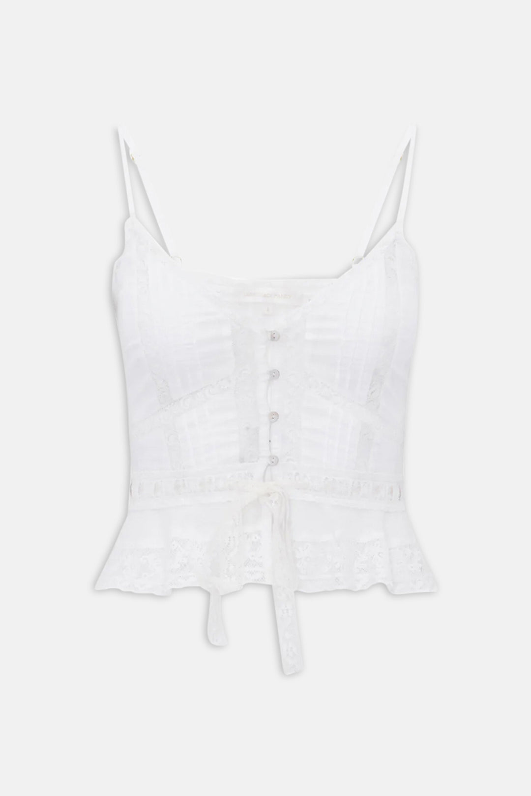 Avra Cotton Victorian Top White