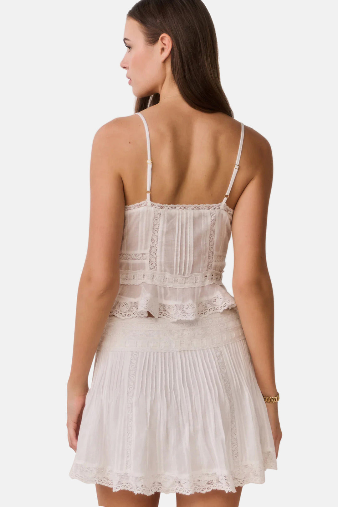 Avra Cotton Victorian Top White
