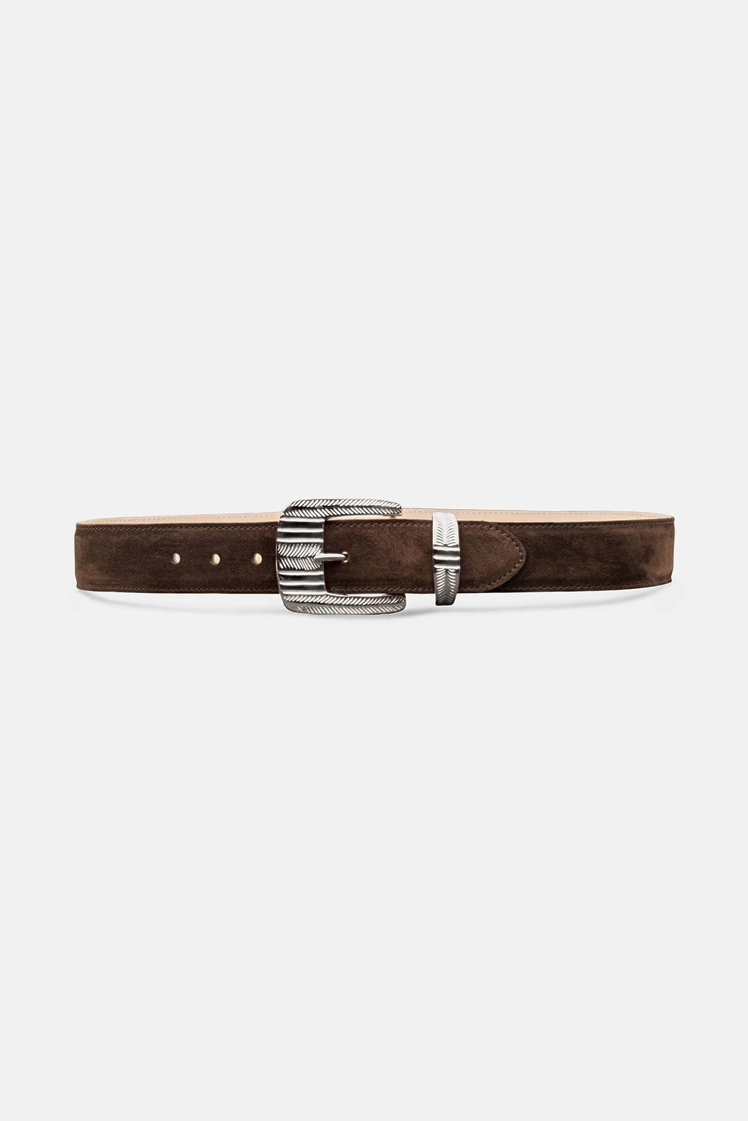 Aya Suede Belt Chocolate Brown