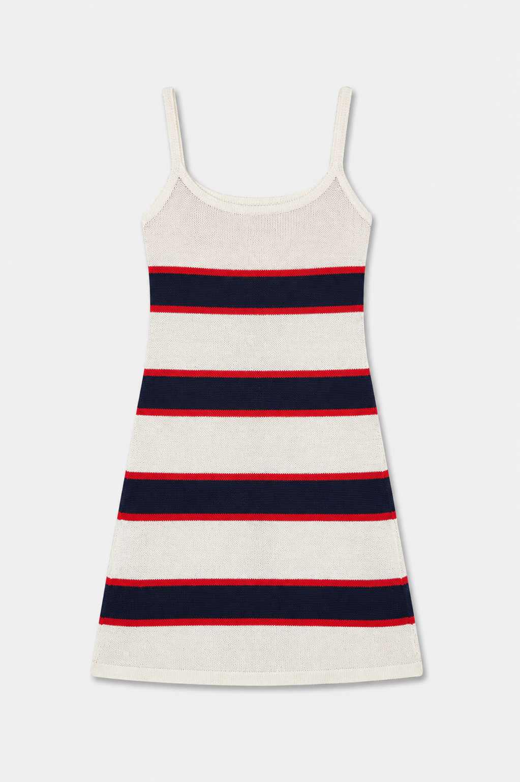 Azriel Knit Mini Dress Eggshell Stripe