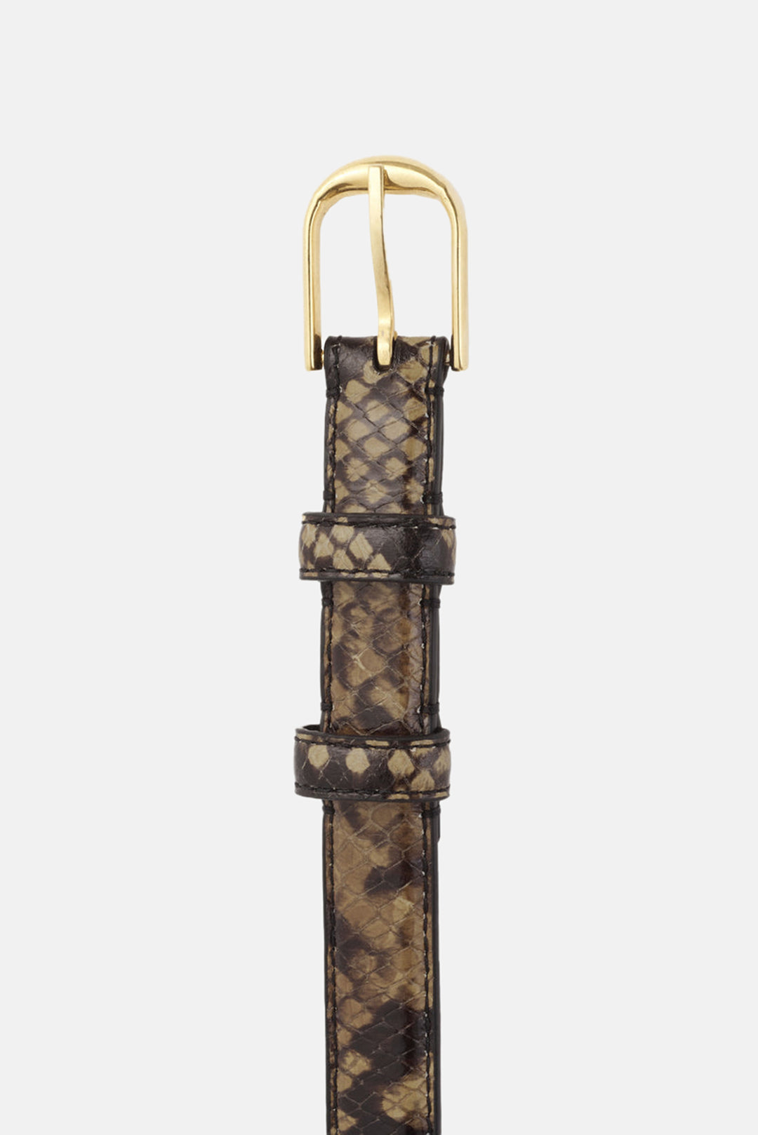 Jane Belt Brown Snakeskin W/ Antique Gold
