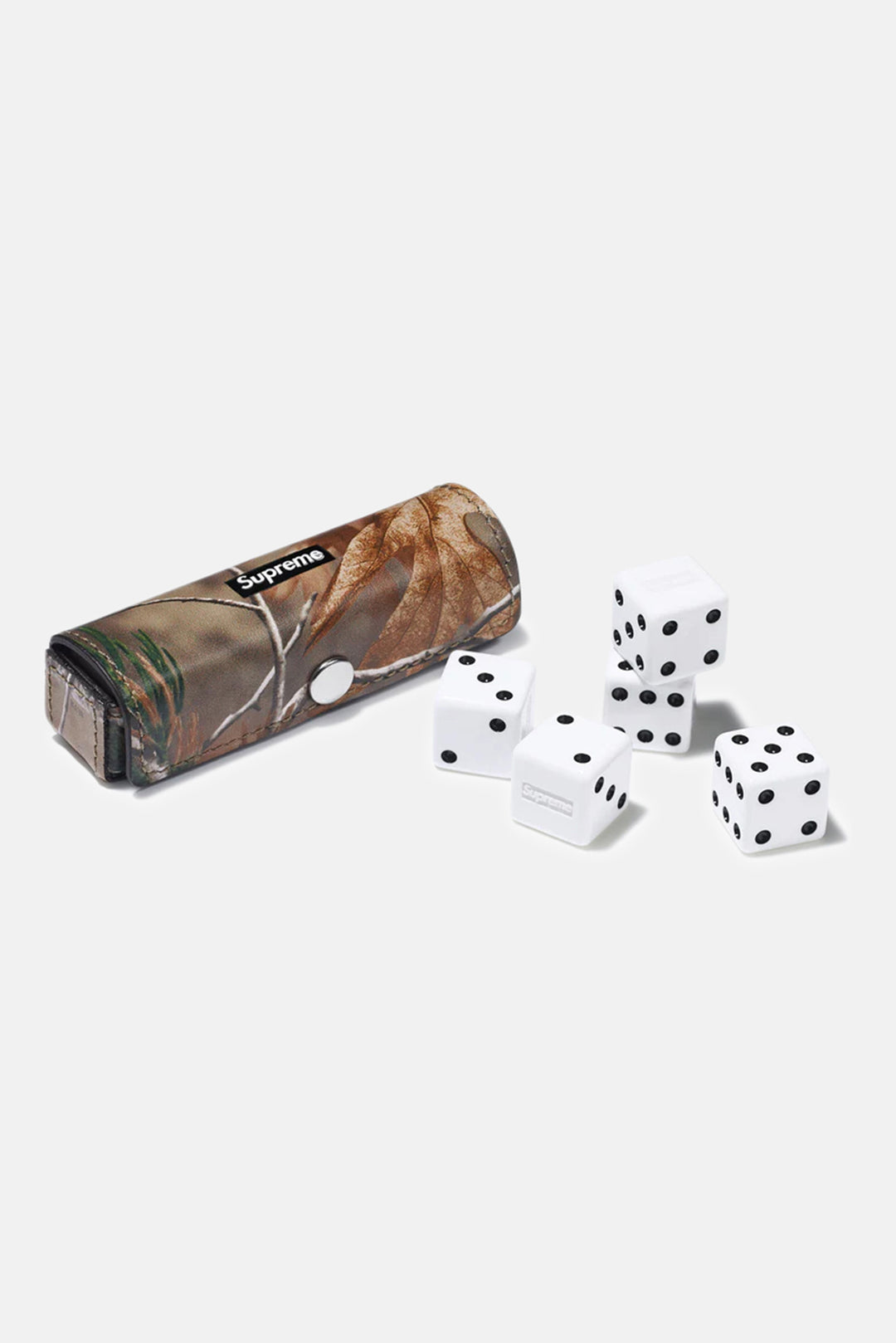 Leather Dice Set Green