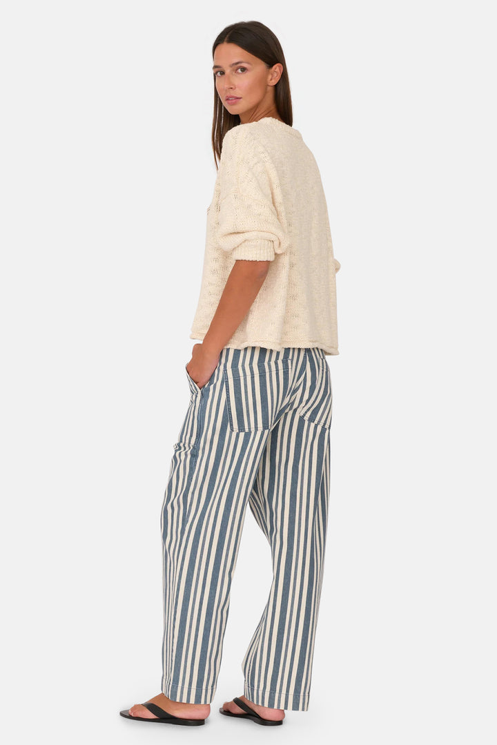Alex Mid Rise Utility Fisherman Blue Stripe