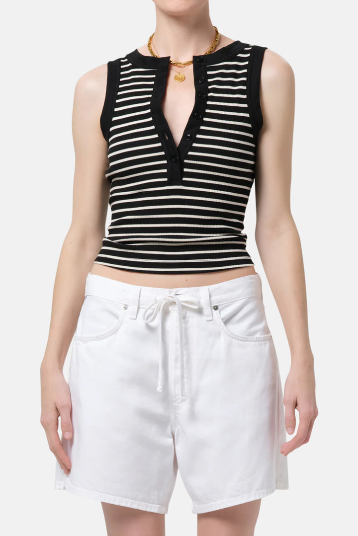 Caralyn Tank in Anthracite Stripe
