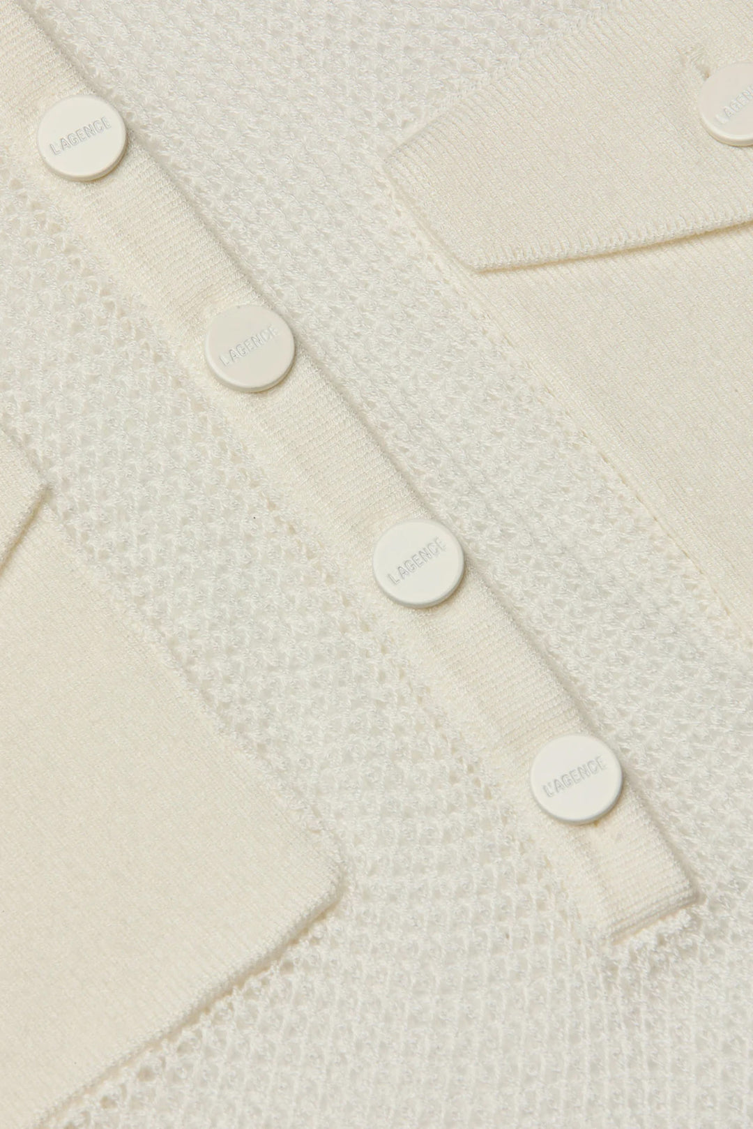 Carine Pointelle Collared Sweater Ivory