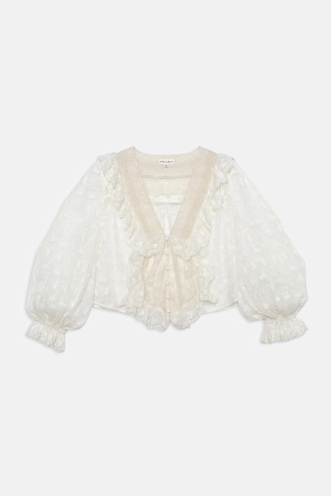 Hamptons Eyelet Blouse Cream