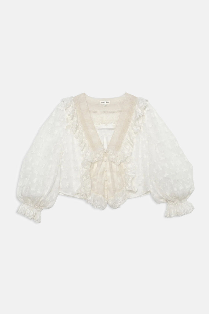 Hamptons Eyelet Blouse Cream