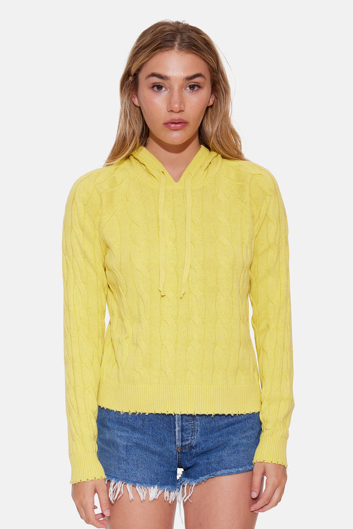 Clay Cable Hoodie Bright Yellow