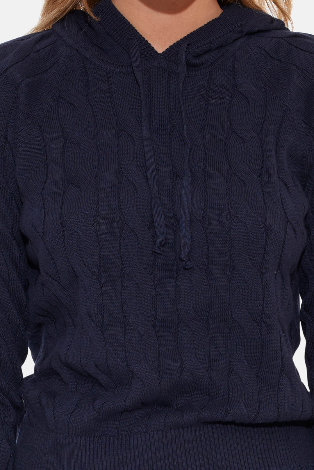 Clay Cable Hoodie Navy