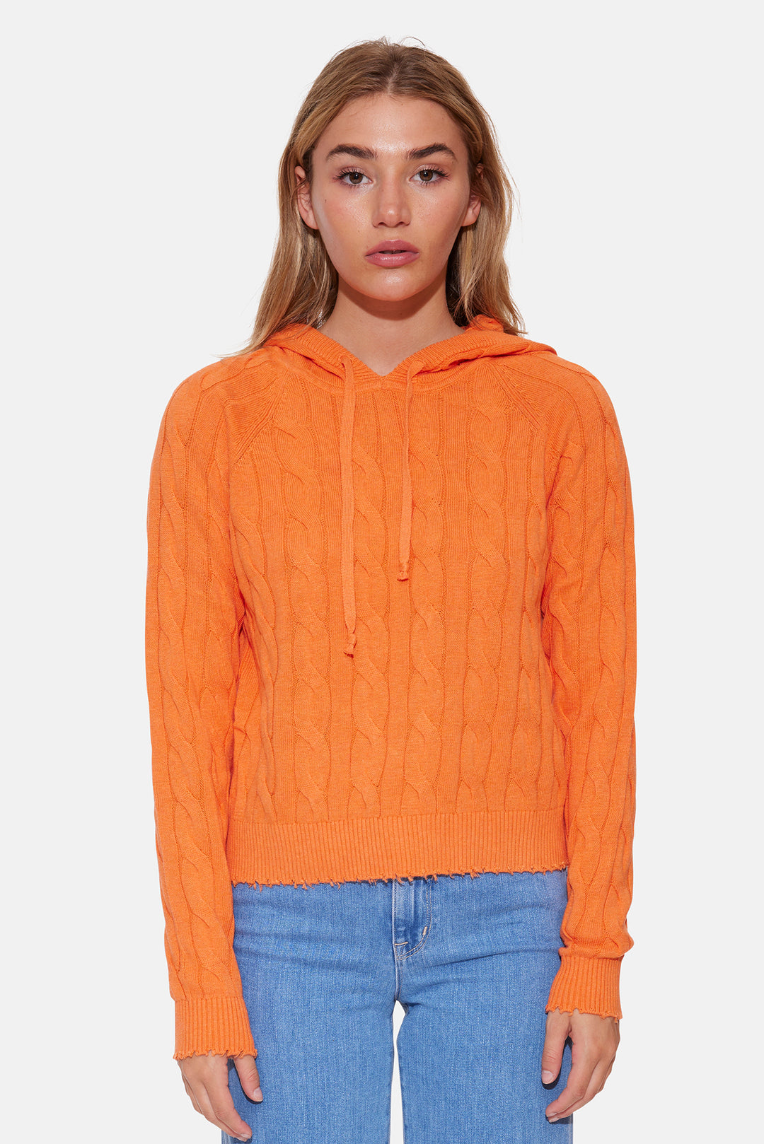 Clay Cable Hoodie Bright Orange