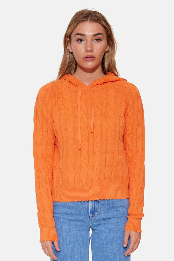 Clay Cable Hoodie Bright Orange