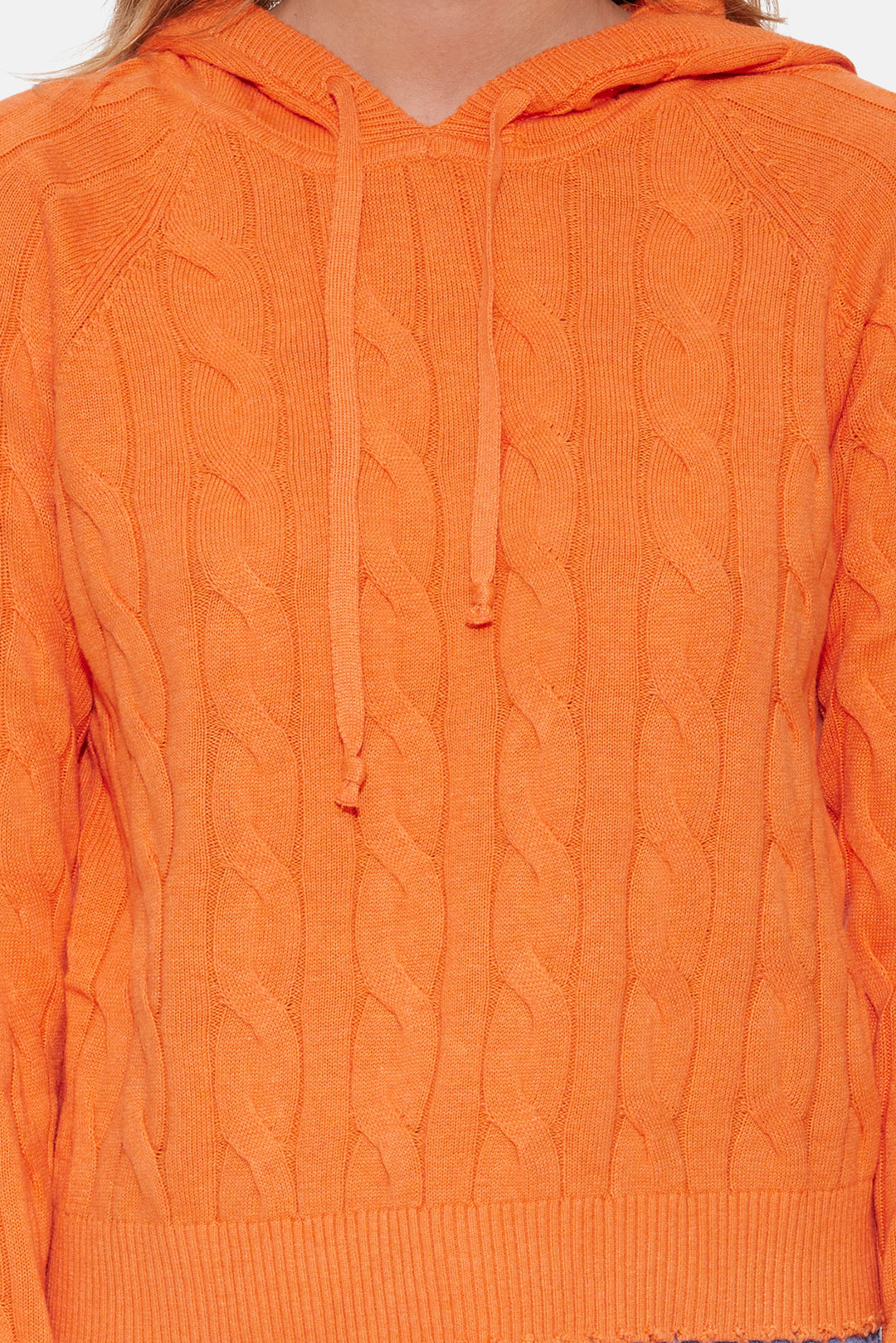 Clay Cable Hoodie Bright Orange