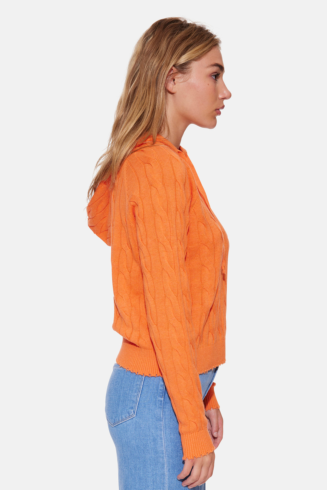 Clay Cable Hoodie Bright Orange