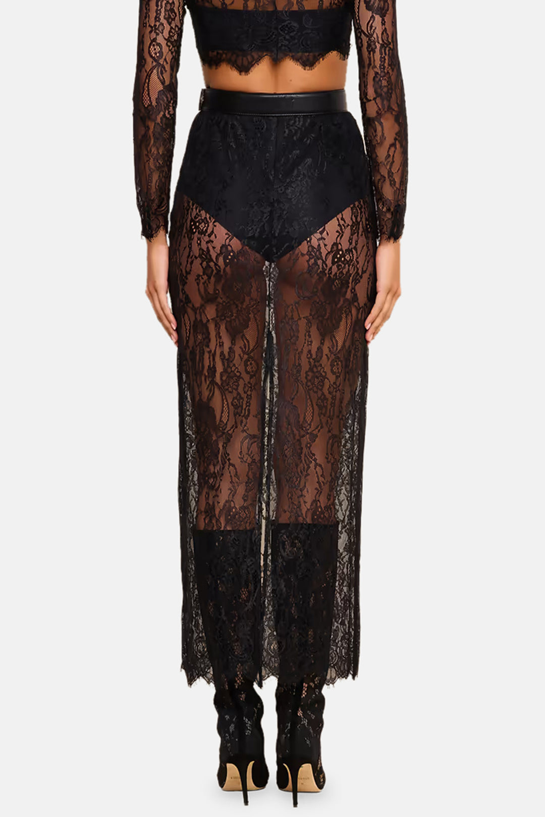 Raymonde Lace Maxi Skirt Black