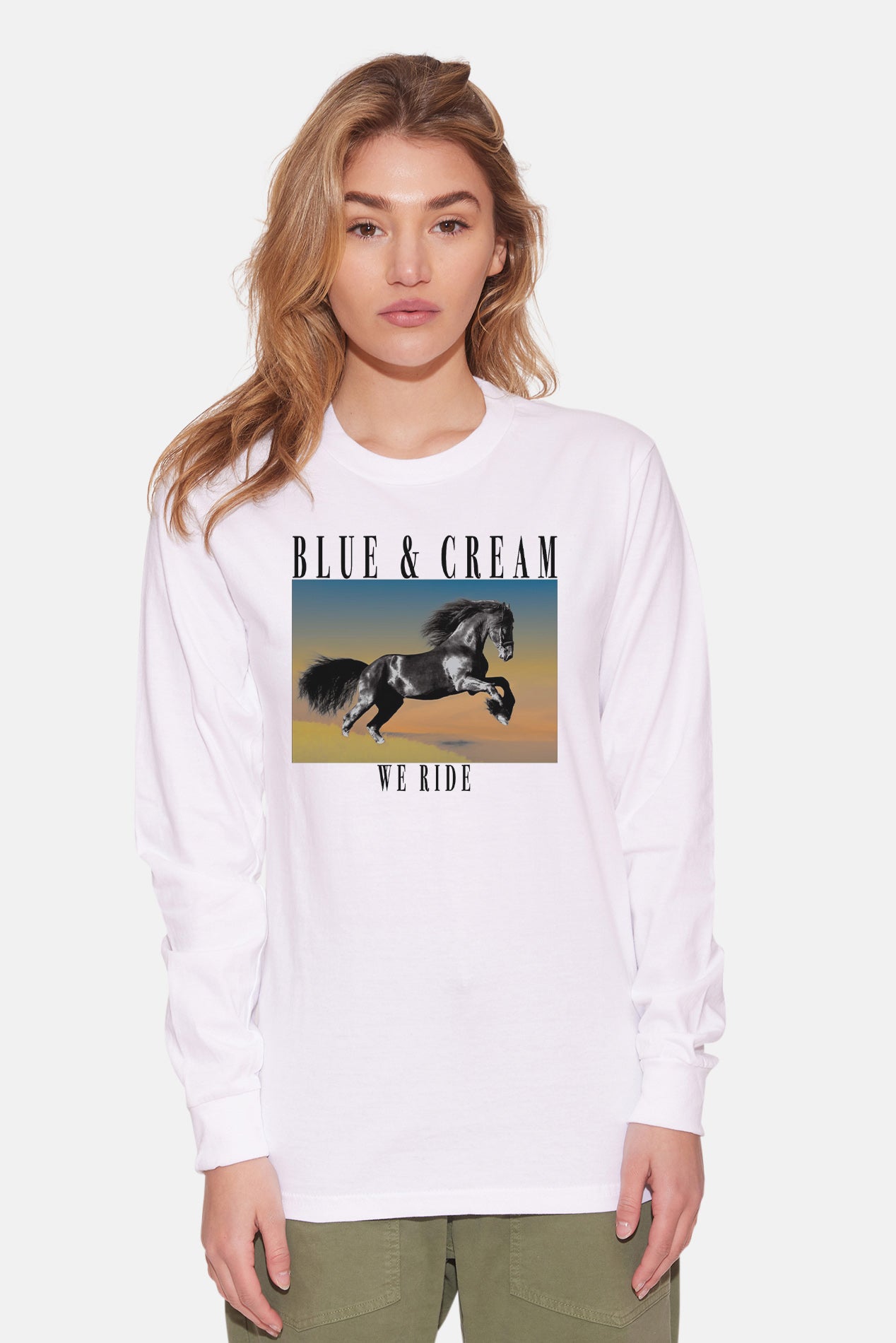 Women's We Ride Long Sleeve White – blueandcream