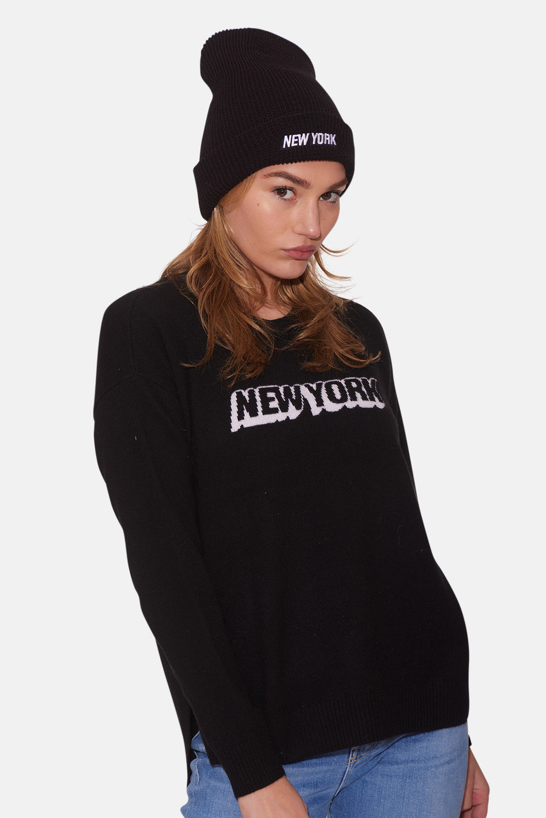 New York Cotton Crewneck Black