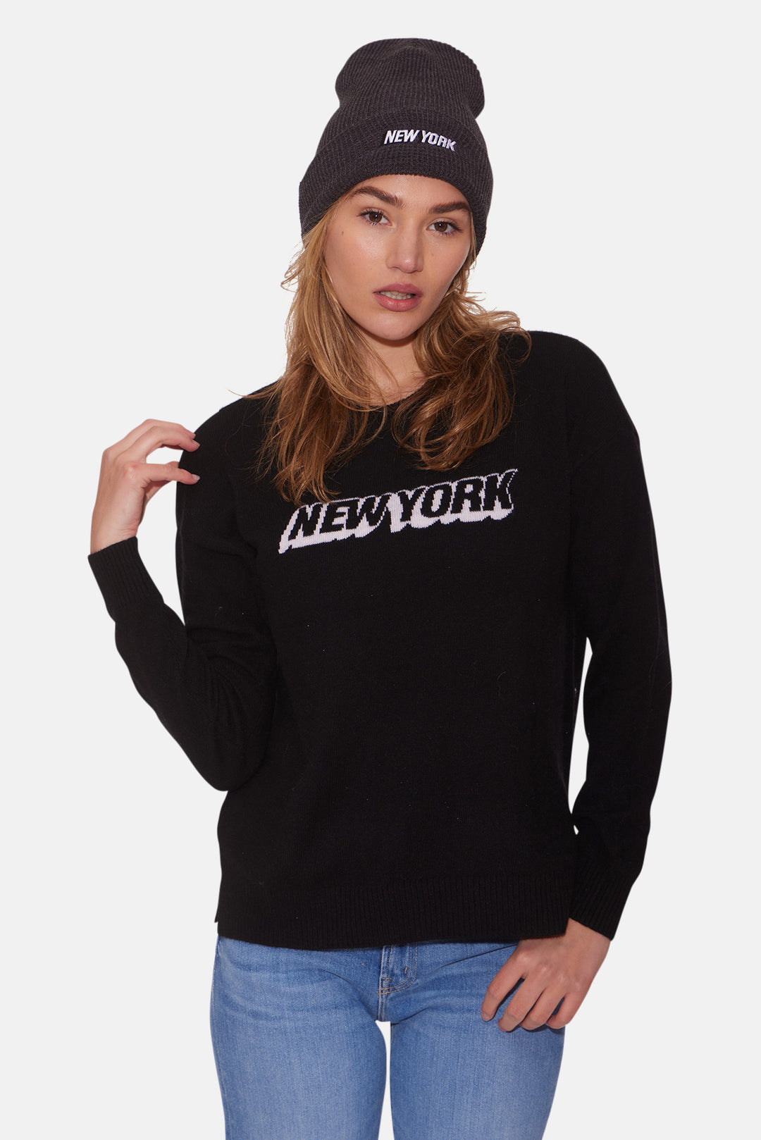 New York Cotton Crewneck Black