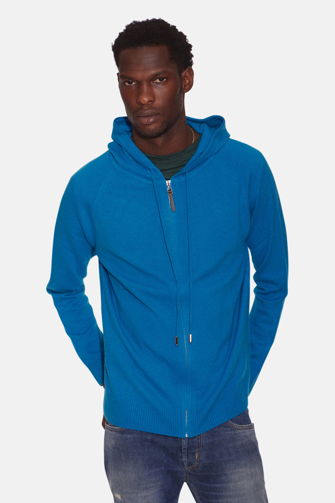 Leo Zip Hoodie Blue Christmas