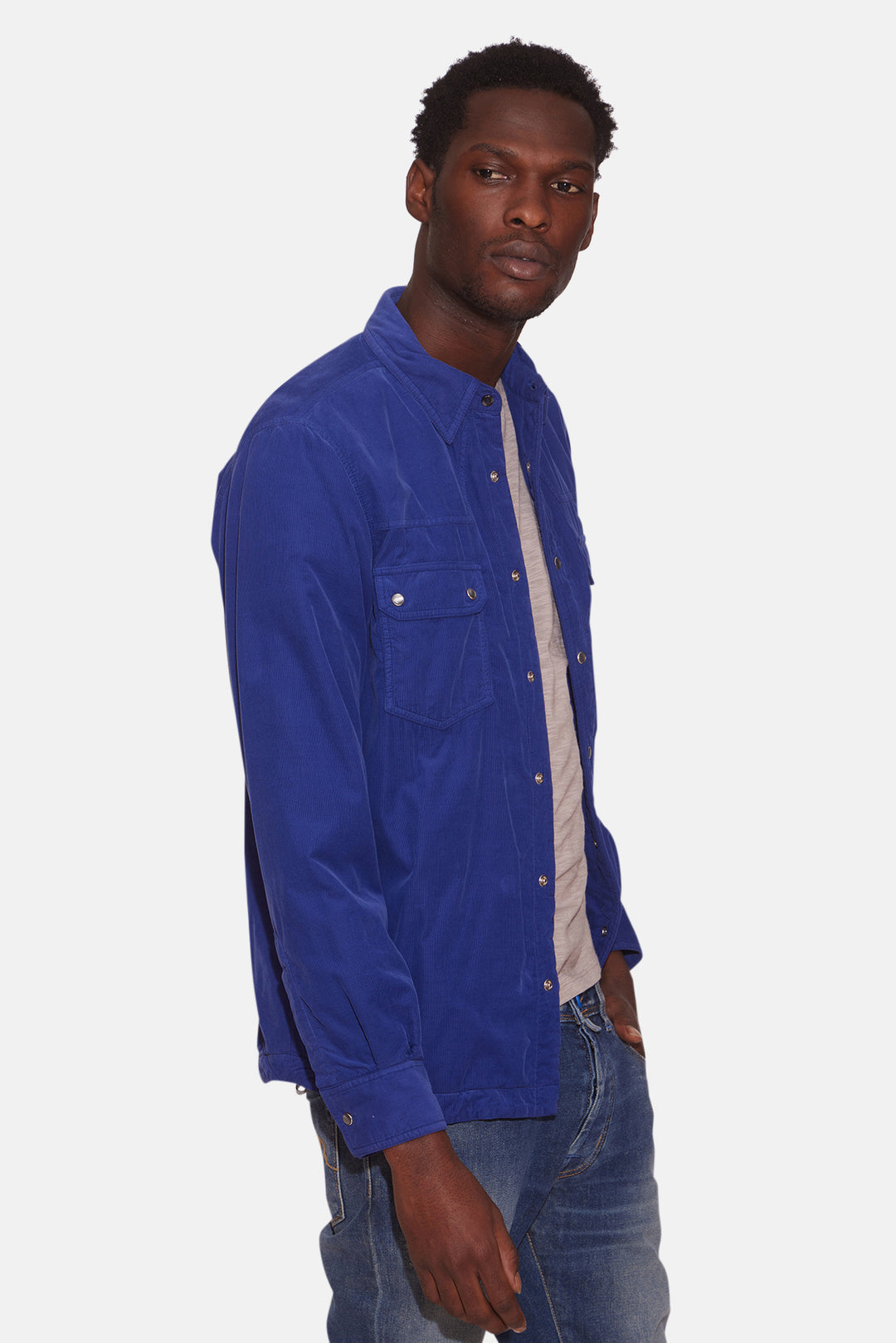 Camicia Western Shirt Ultramarine Blue