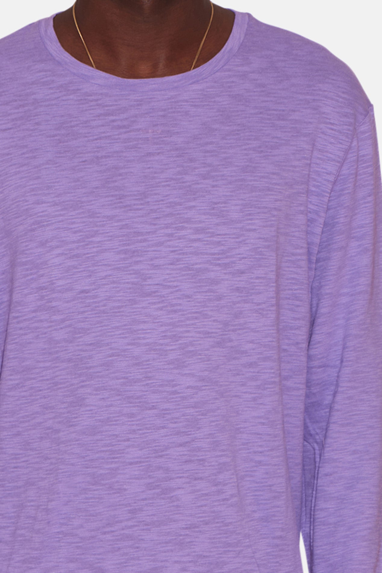 Slub Long Sleeve Tee Soft Purple – blueandcream