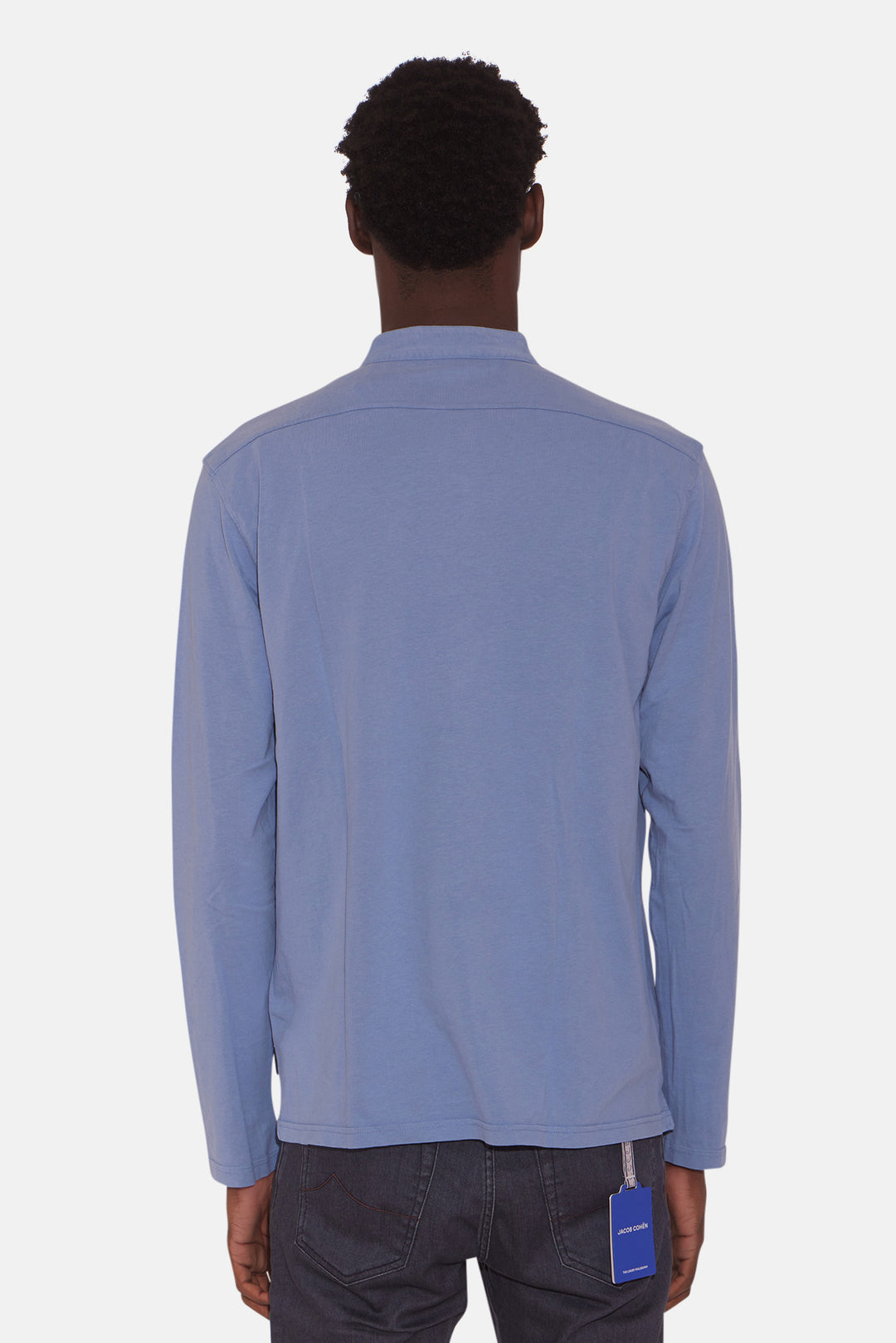 Organic Henley Long Sleeve Blue