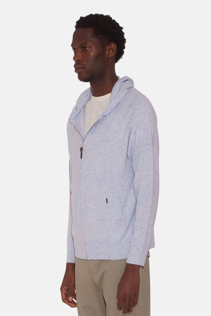 New Leo Zip Hoodie With Pockets Blue Mint