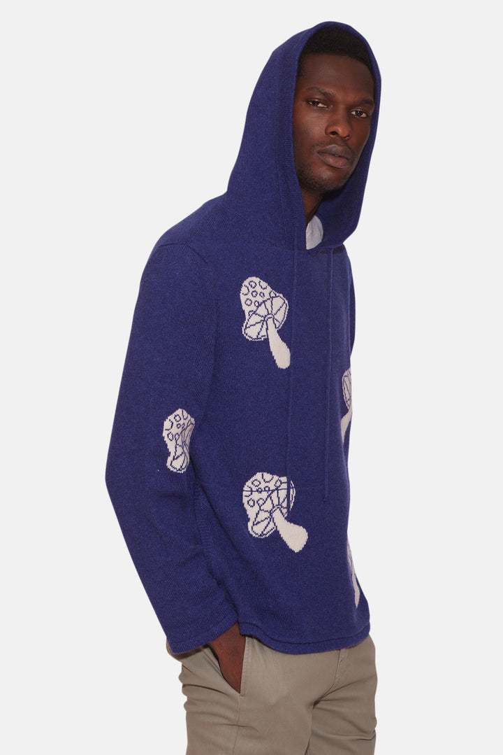 Mushroom Hoodie Blue