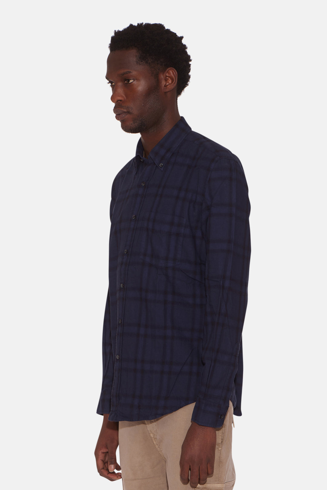 Robert Plaid Flannel Shirt Navy