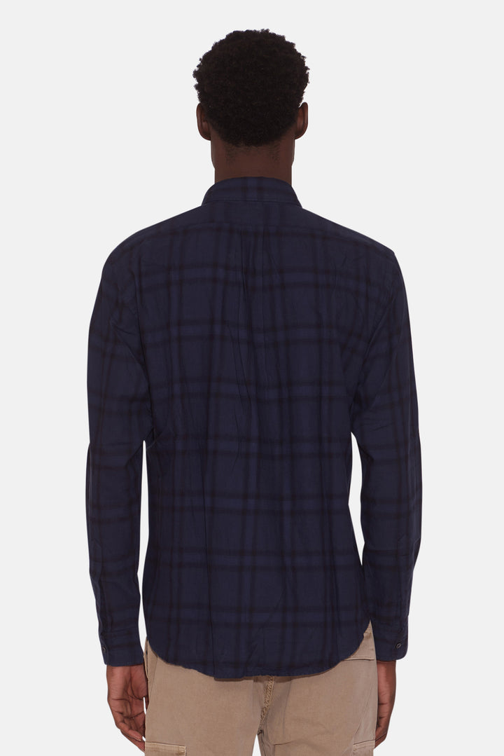 Robert Plaid Flannel Shirt Navy