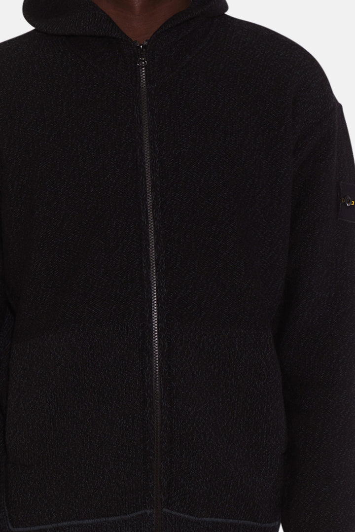 Hooded Zip Cardigan Petrol