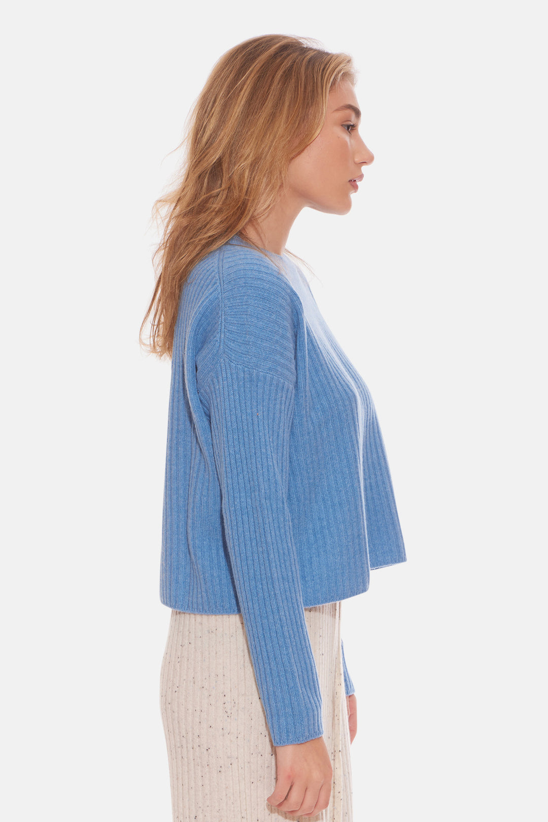 Chase Crop Sweater Washed Indigo