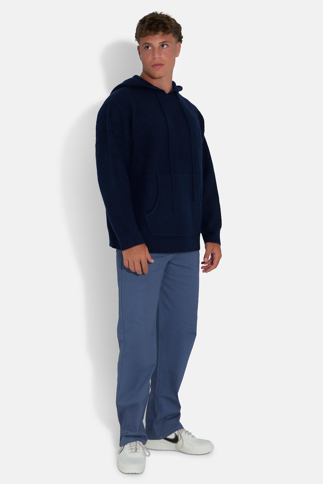 Montecito Waffle Pullover Hoodie Navy